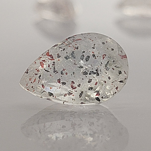 Lepidocrocite Quartz 13.4x9.3mm Pear Cut Faceted Gemstones