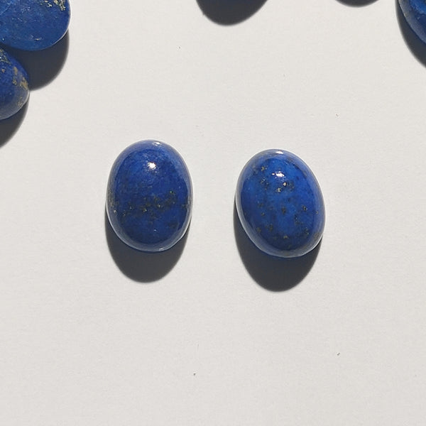 Lapis Lazuli 8x6mm Oval Cabochon Pair