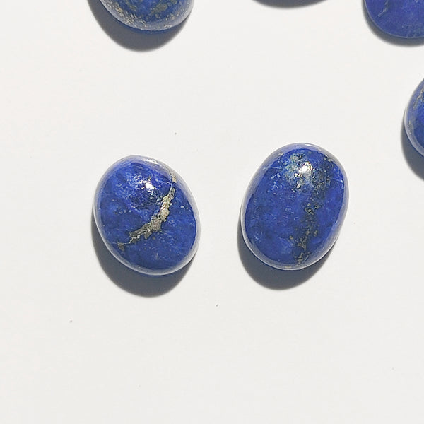 Lapis Lazuli 9x7mm Oval Gemstone Cabochon Pair