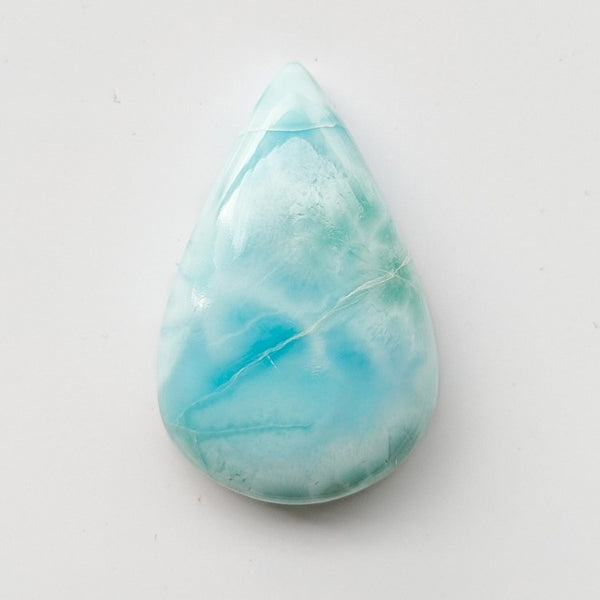 Larimar 28x18mm Pear  Cut Gemstone Cabochon