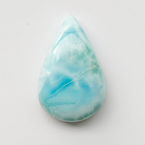 Larimar 28x18mm Pear  Cut Gemstone Cabochon