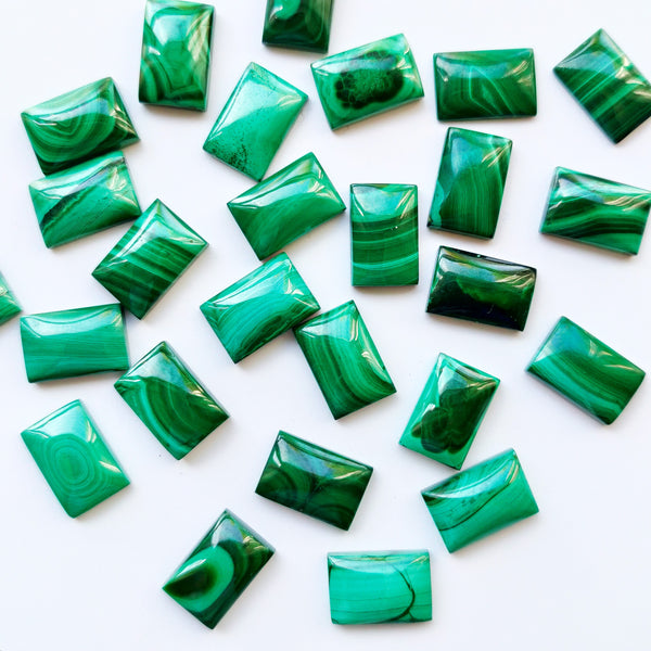 Malachite 12x8mm Rectangular Cabochon