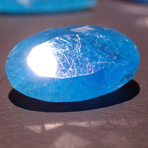 Blue Opal (Peruvian) 20x13.5mm Faceted Oval Gemstone