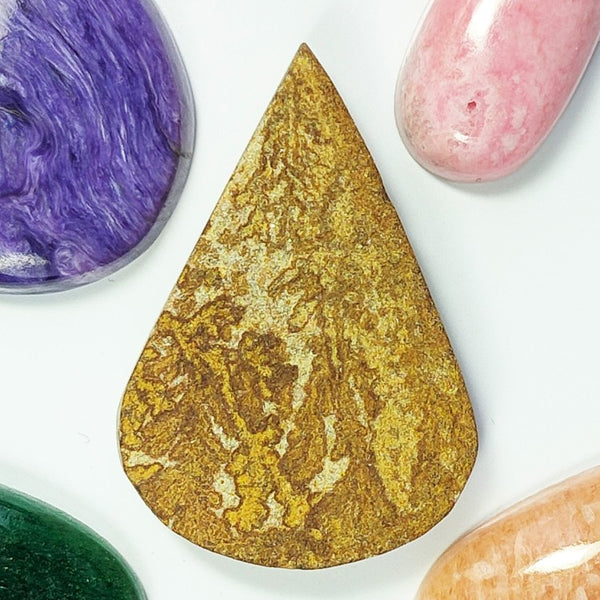 Psilomelane Dendrite 31.5x22mm Pear Cut Cabochon