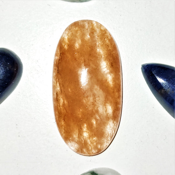 Red Aventurine 30x15mm Oval Cabochon