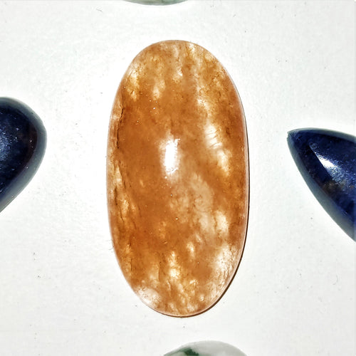 Red Aventurine 30x15mm Oval Cabochon