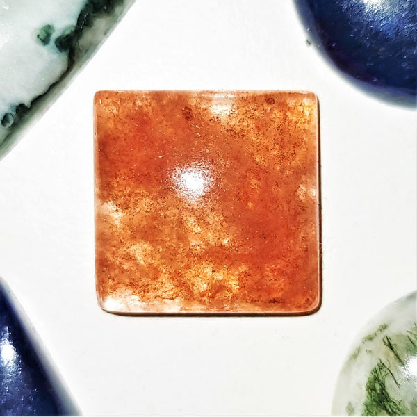 Red Aventurine 15mm Square Cabochon