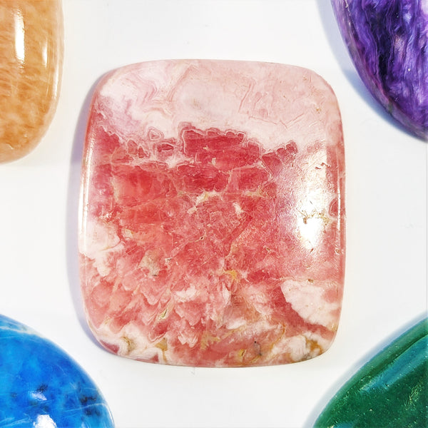 Rhodochrosite 29x25mm Rectangular Cabochon