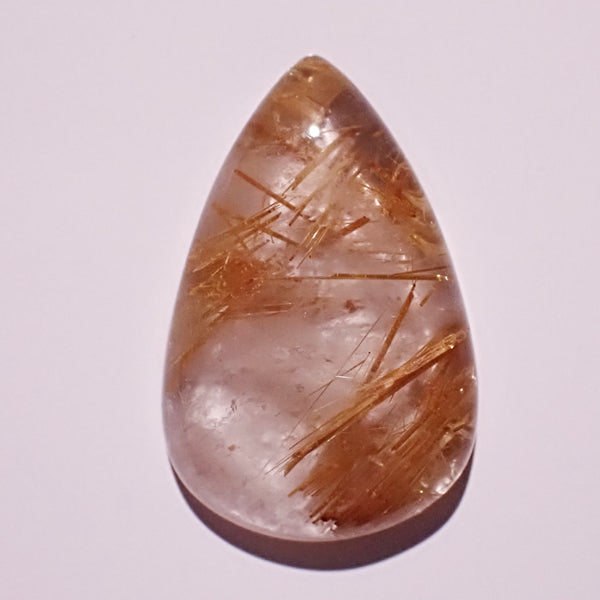 Rutilated Quartz 33x21mm Pear Cut Cabochon