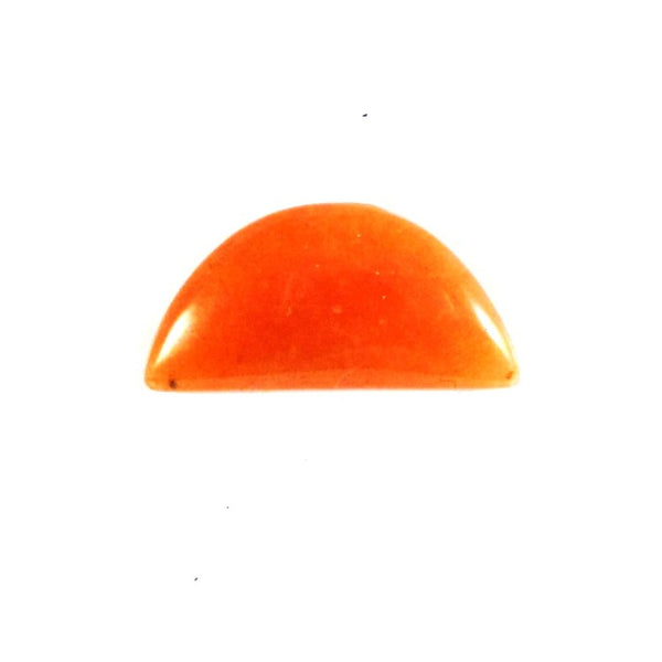 Red Aventurine 25x12mm Semi Circular Gemstone Cabochon