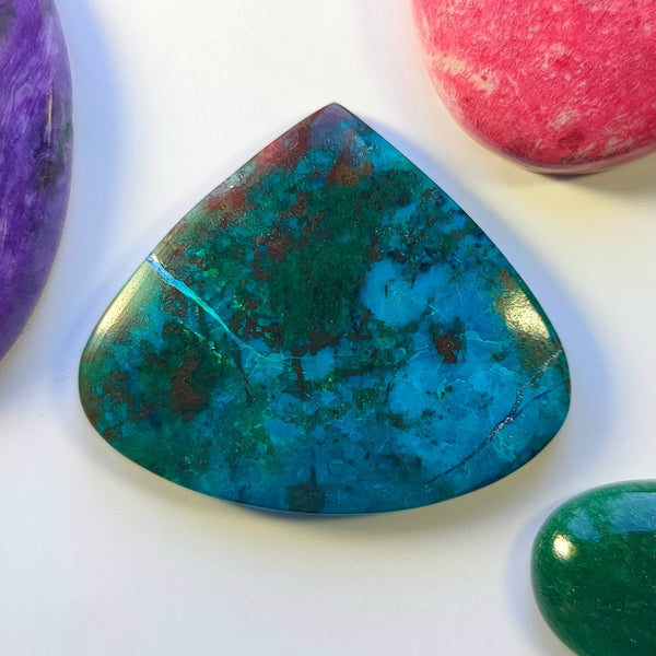 Shattuckite 33x28mm Pear Cut Cabochon