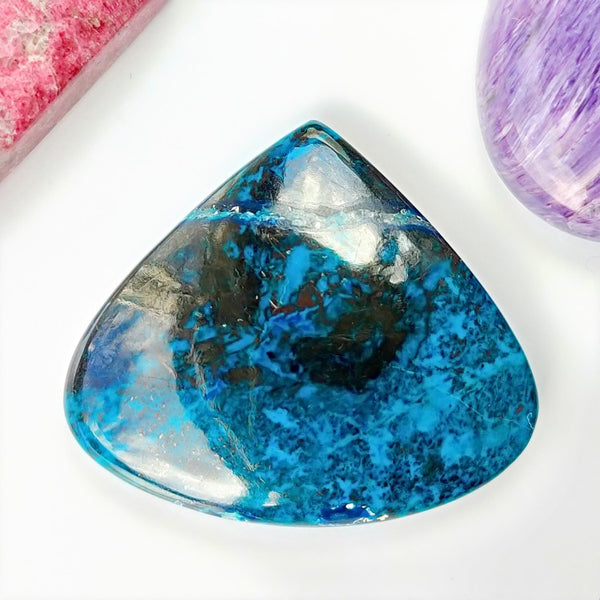 Shattuckite 35x27mm Pear Cut Cabochon