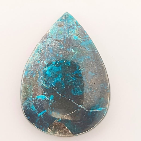 Shattuckite 31x22mm Pear Cut Gemstone Cabochon