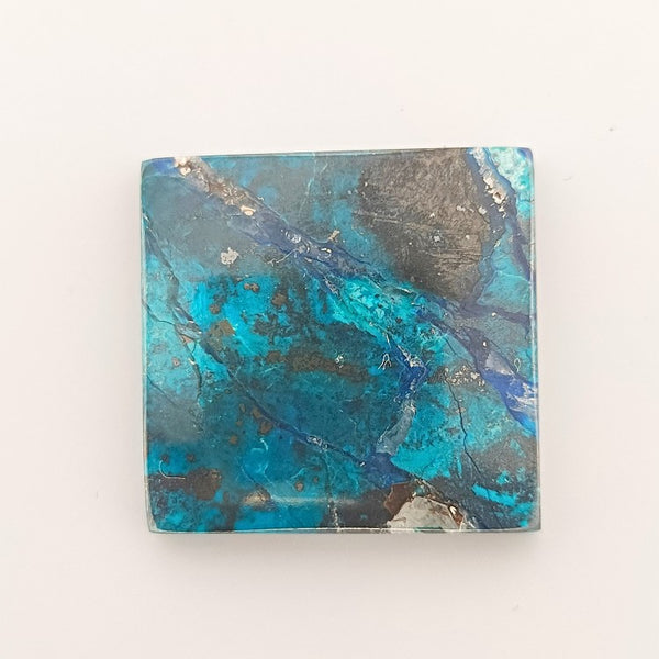 Shattuckite 22mm Square Gemstone Cabochon