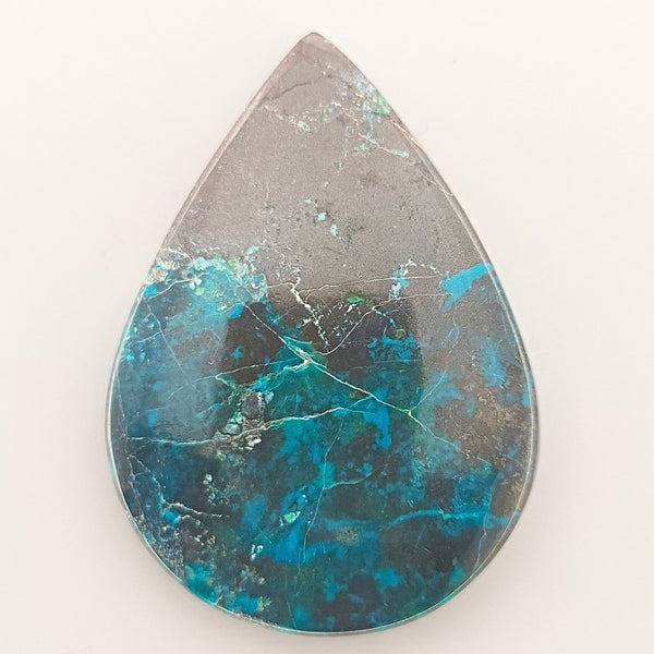 Shattuckite 33x24mm Pear Cut Gemstone Cabochon