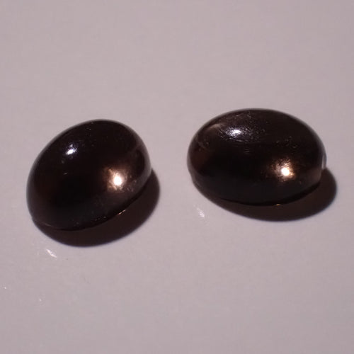 Smoky Quartz 8x6mm Oval Gemstone Cabochon Pair