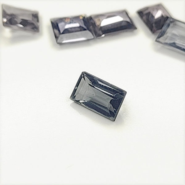 Spinel (Grey) 7x4mm Rectangular Faceted Gemstone