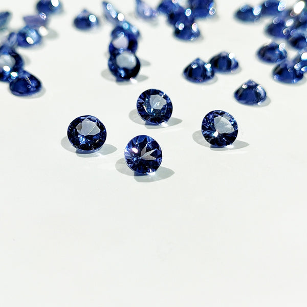 Tanzanite 4mm Round Faceted Gemstone x 4