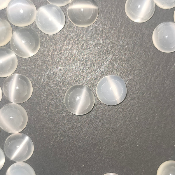 Moonstone 7mm Round Cabochon Pair