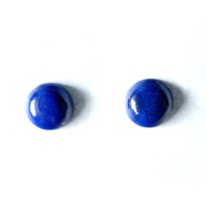 Lapis Lazuli 5mm Round Gemstone Cabochon Pair