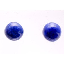 Lapis Lazuli 7mm Round Gemstone Cabochon Pair