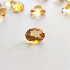 Citrine 9x7mm Oval Faceted Gemstone