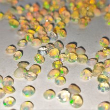 Opal 3mm Round Faceted Gemstone x 4