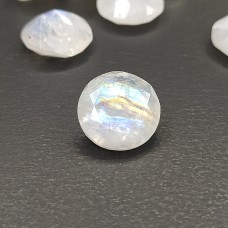 Rainbow Moonstone 12mm Round Faceted Gemstone