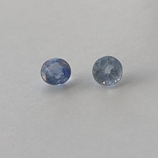 Sapphire 2.7mm Round Faceted Gemstones Pair